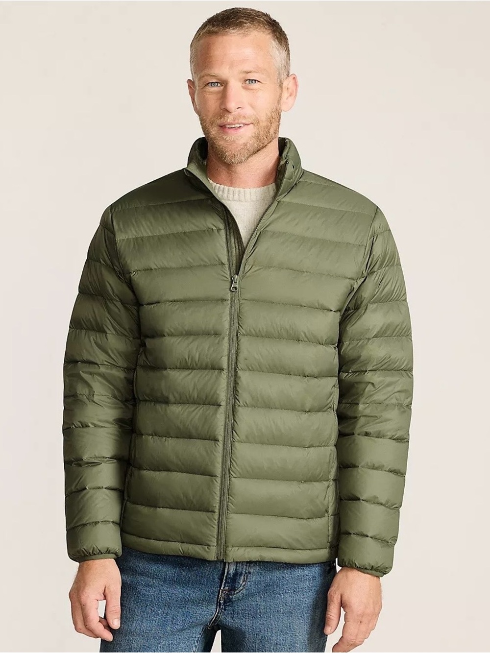 NWT Land’s End Men's Wanderweight Packable Down Jacket, L